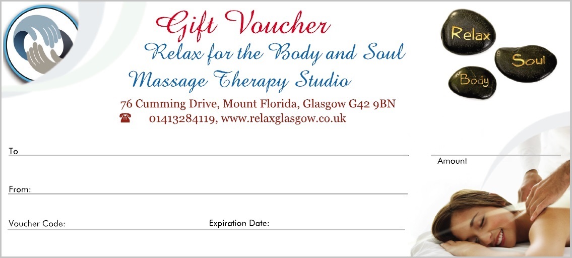 T Voucher Massage Glasgow Relax Glasgow